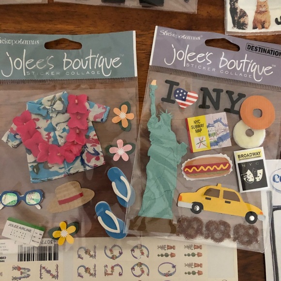 Scrapbooking Supplies With Clear Storage Container - Picture 5 of 8